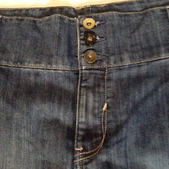 Lee One true Fit jeans denim cropped cuffed 14M - Picture 2 of 6